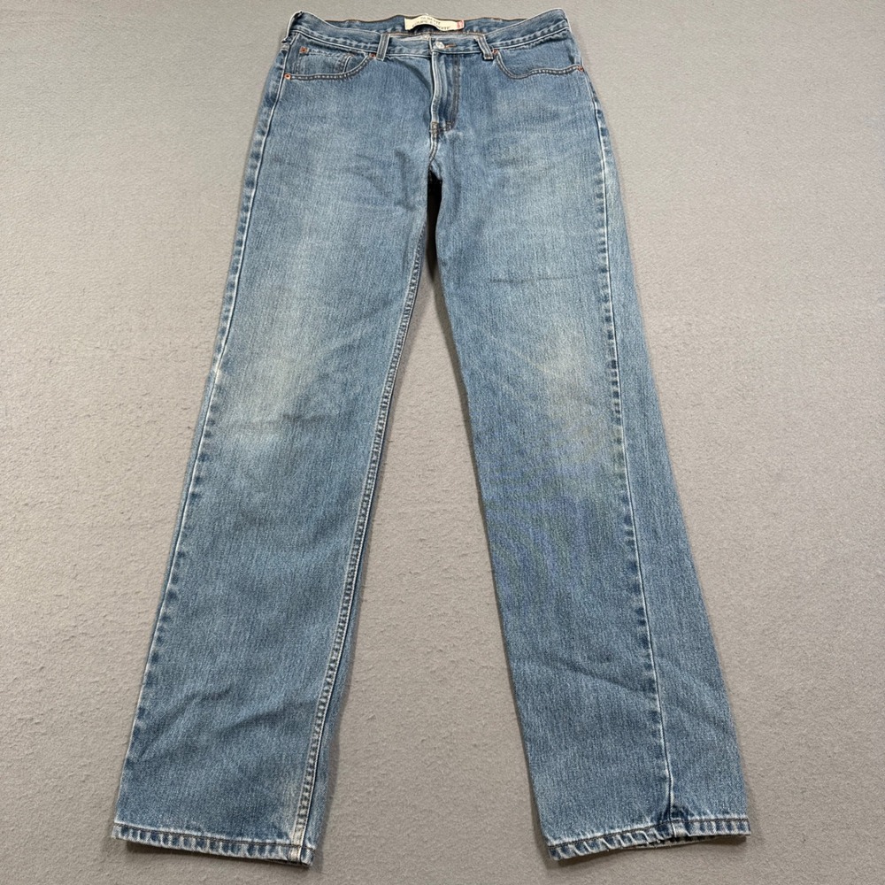 Y2K Levi's Jeans Men's 34x34 Blue Light Wash Denim Straight Leg Slim High Rise